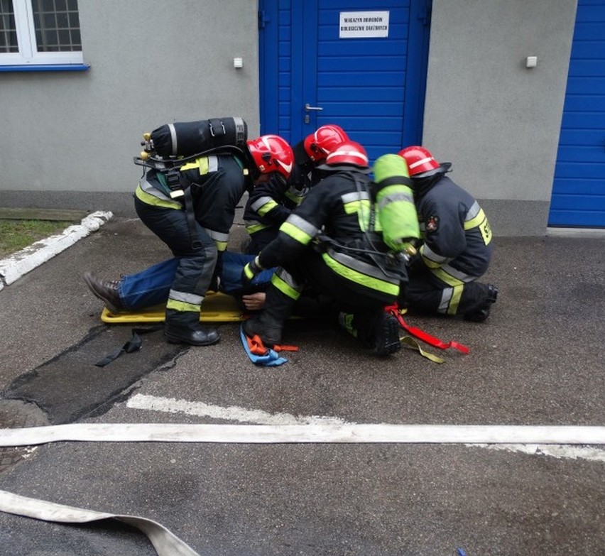 Ostrów. Pożar w komendzie policji. Spokojnie, to tylko ćwiczenia