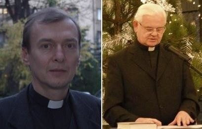 Ks. prof. Tadeusz Dola (po lewej) i ks. prof. Helmut Sobeczko wyjaśniają decyzję opolskiego biskupa.