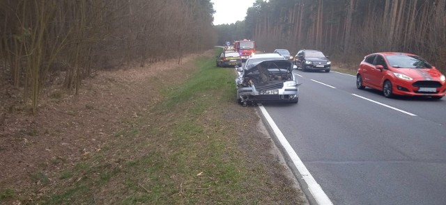 Na trasie Zielona Góra - Leśniów Wielki 30 marca 2022 r. wydarzył się wypadek