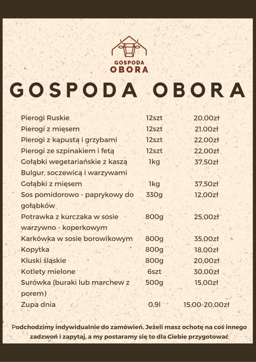 Gospoda Obora - Bobolin. Kuchnia polska, domowa
