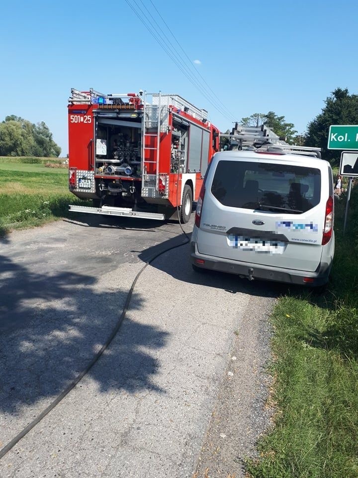 W Krzywosądzu w powiecie radziejowskim spalił się samochód