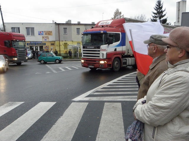 Blokada dróg w Strzelnie