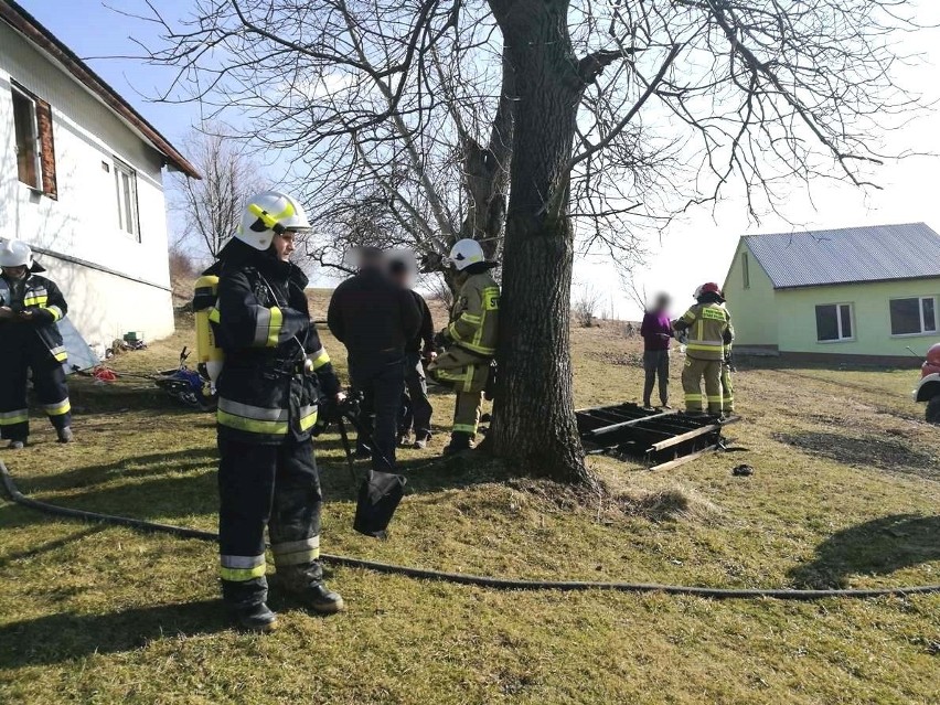 Siołkowa. Pożar kotłowni w budynku mieszkalnym [ZDJĘCIA]