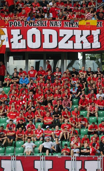 Kibice na meczu Legia Warszawa - Widzew Łódź
