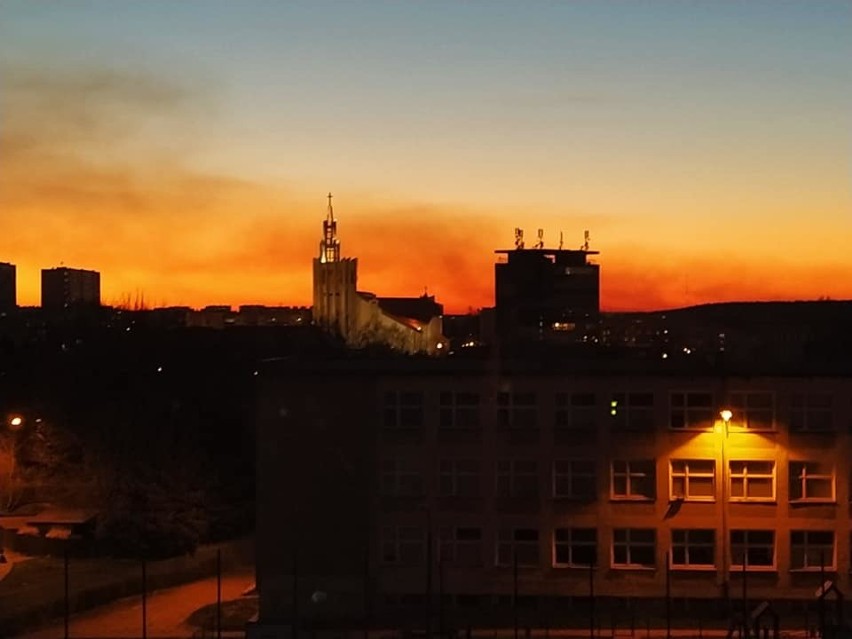 Pożar w Biebrzańskim Parku Narodowym. Chmura dymu dotarła nad Białystok (zdjęcia)