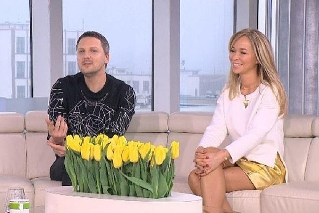 Jurorzy programu "Project Runway": właścicielka marki La Mania Joanna Przetakiewicz i projektant Mariusz Przybylski. (fot. Dzień Dobry TVN/x-news)