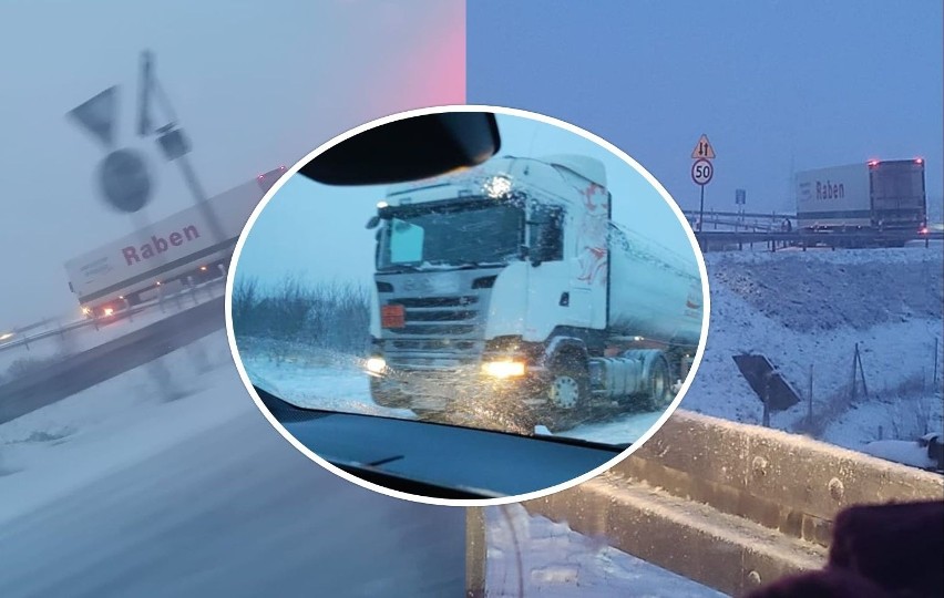 Fatalne warunki na drogach w regionie radomskim. Cyklon "Pit" atakuje wiatrem i śniegiem. Raport na bieżąco