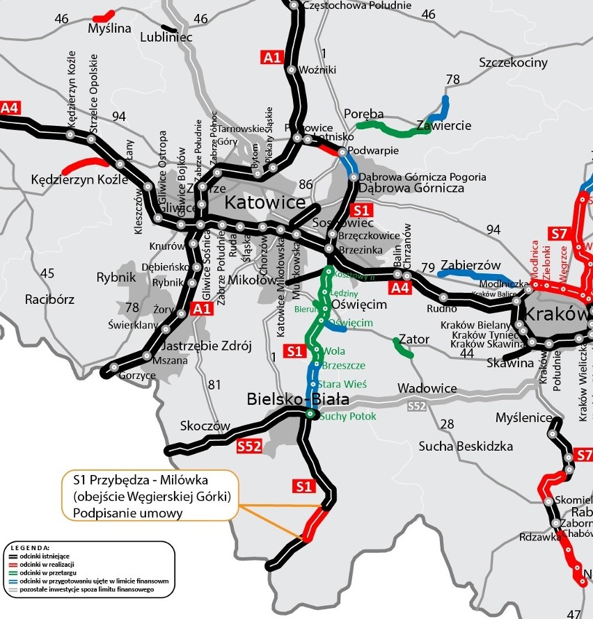 Aż dziewięć firm chce wybudować drogę ekspresową S1 od Mysłowic do Oświęcimia. Najniższą ofertę złożyli Chińczycy