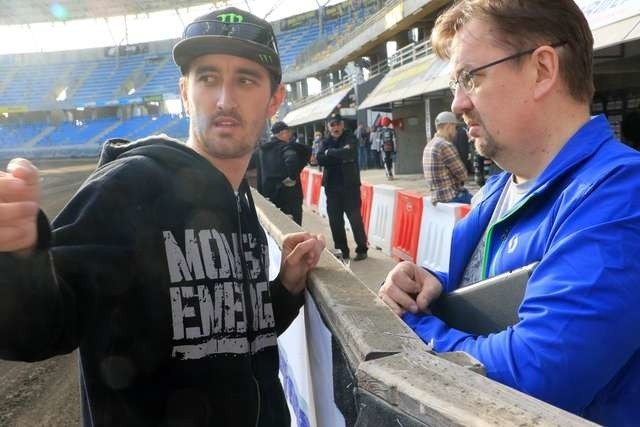 Chris Holder i Jacek Gajewski tuż przed rozpoczęciem nowego sezonu ligowego