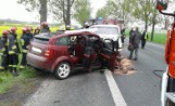 Wypadek na DK 39 koło Łukowic Brzeskich. Pięć osób poszkodowanych