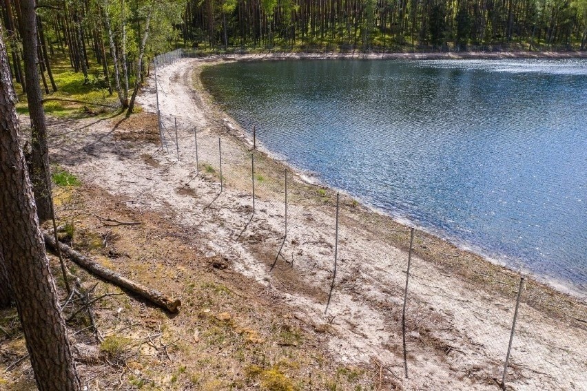 Właściciel jeziora Wielkie Oczko ogrodził je płotem. Sprawą zajęła się Regionalna Dyrekcja Ochrony Środowiska. Teraz zlecono monitoring 