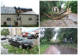 Nawałnica w powiecie ostrowskim: uszkodzone drzewa, dachy i auto radnego