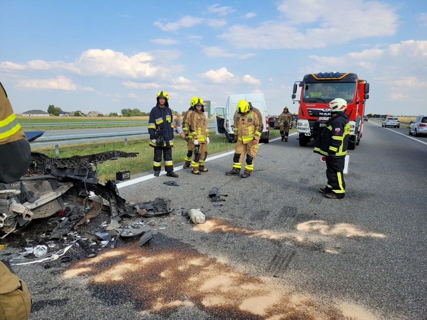 Karambol na autostradzie A1 w powiecie włocławskim