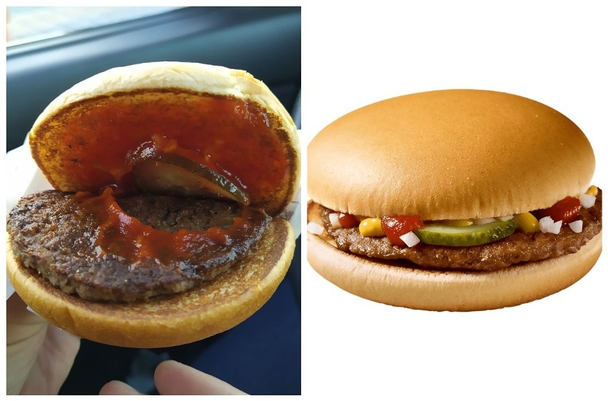 Znajdź trzy różnice. Takiego hamburgera kupił nasz Czytelnik...