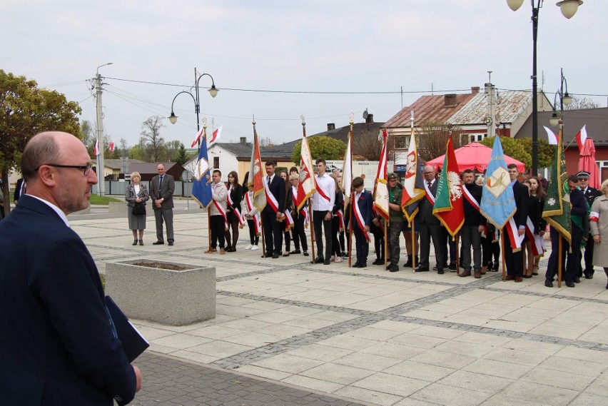 Uroczyste obchody Konstytucji 3 Maja w Wodzisławiu. W...