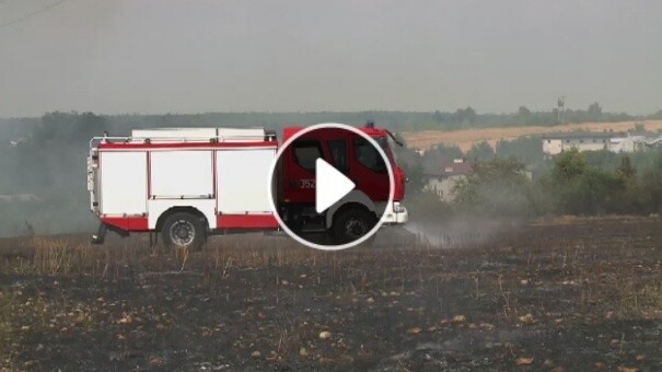 Pożar traw pod Częstochową to prawdopodobnie podpalenie