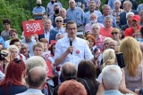 Premier Mateusz Morawiecki w Jędrzejowie. Na spotkaniu z mieszkańcami bardzo ostro o Trzaskowskim [WIDEO, ZDJĘCIA] 