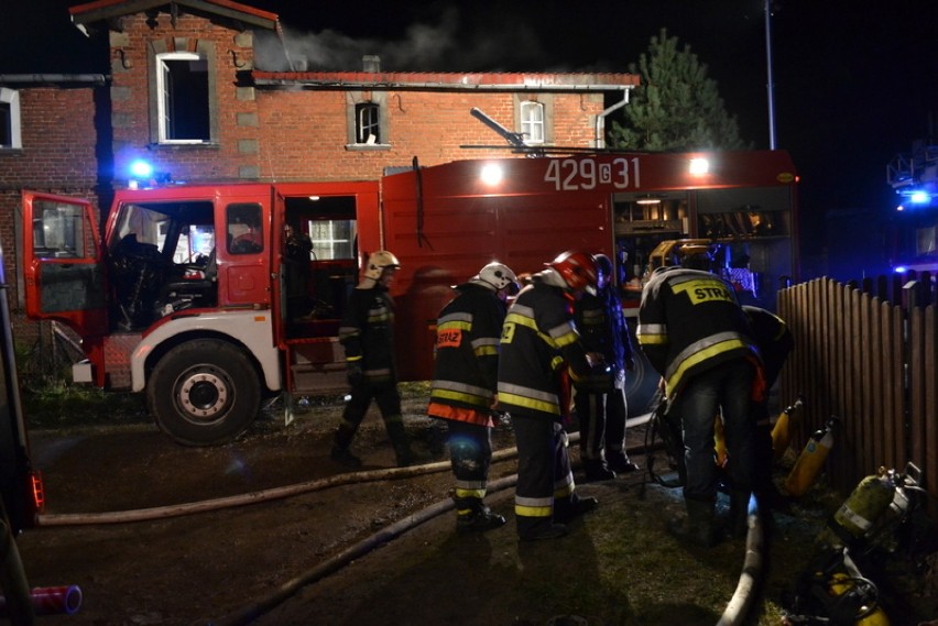 Pożar w Polnicy koło Człuchowa, 25.12.2014