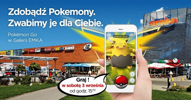 Już w najbliższą sobotę 3 września w godz. 15.00-16.30 przed wejściem głównym do Galerii Emka w Koszalinie odbędzie się event Pokemon Go dla dzieci i dorosłych