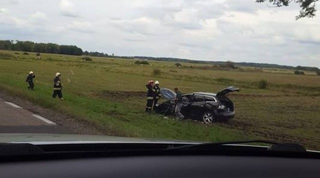 Deniski. Wypadek w powiecie bielskim. Utrudnienia na DK19