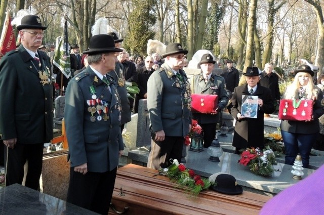 Pogrzeb Jerzego Stadlera, wiceprezesa Poznańskiego Bractwa Kurkowego