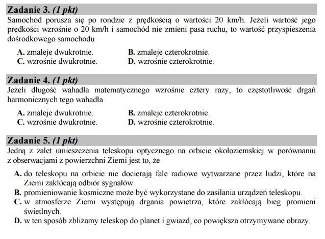 Matura 2016: FIZYKA I ASTRONOMIA podstawa [ODPOWIEDZI, ARKUSZ CKE]