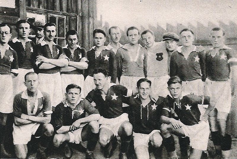 Henryk Reyman w barwach Wisły Kraków - mistrza Polski 1927