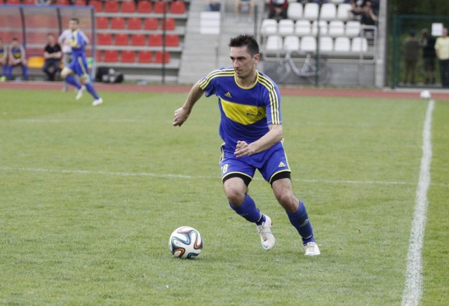 Łukasz Bonar "otworzył" wynik spotkania na szczycie Saltex 4 ligi.