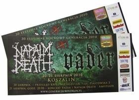 Generacja 2010: wejściówki na koncert Napalm Death i Vader rozdane
