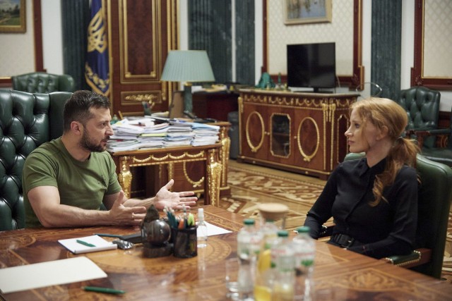 Amerykańska gwiazda spotkała się w Kijowie z prezydentem Ukrainy