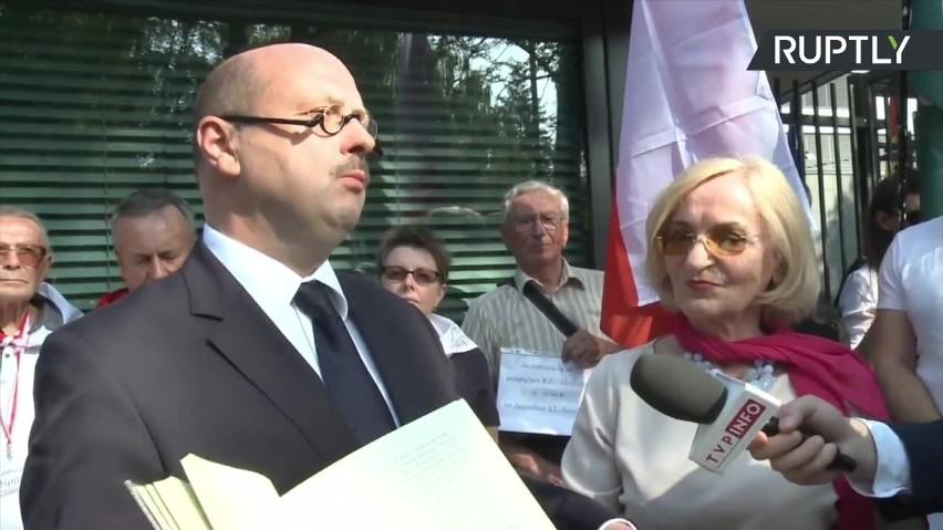 Demonstracja ONR pod ambasadą Niemiec w Warszawie