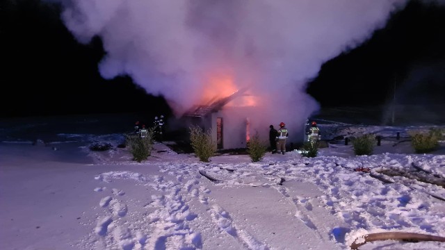 Pożar w Dojo Stara Wieś koło Przedborza