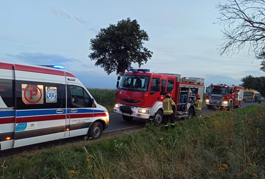 Groźny wypadek w powiecie rypińskim. Samochód uderzył w drzewo