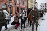 Inscenizacja z okazji 84. rocznicy wysiedlenia mieszkańców Kościerzyny