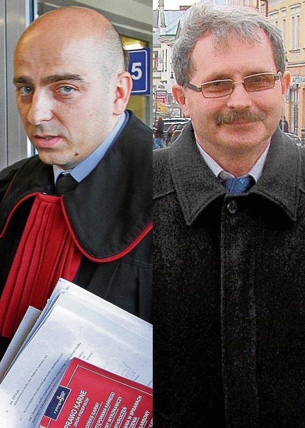 Prokurator Seweryn Borek (z lewej) odrzucił wniosek Jacka Łabny o widzenie członków komisji z aresztowanym prezydentem