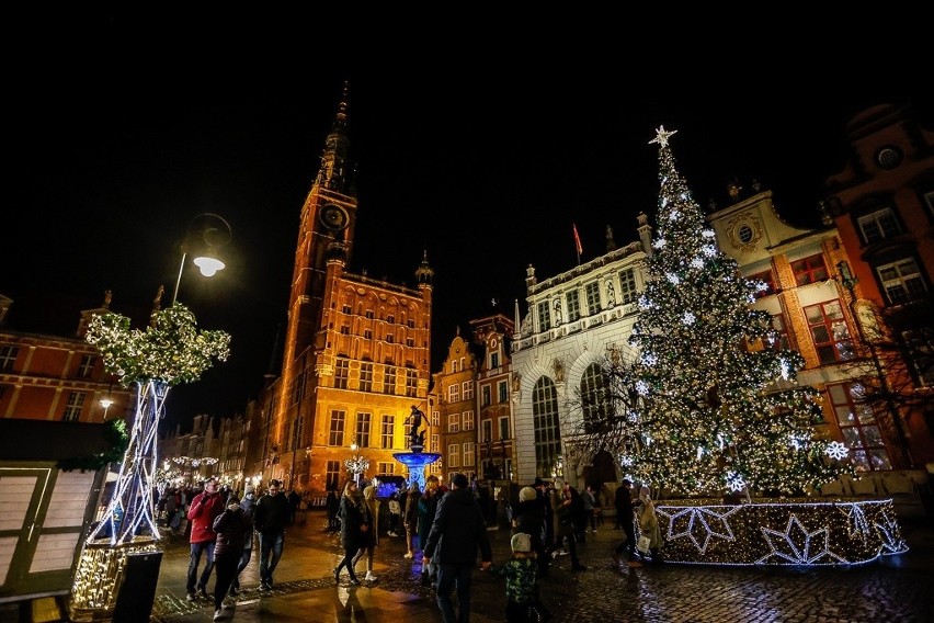 Świąteczne iluminacje w Gdańsku włączono 5.12.2020 r.