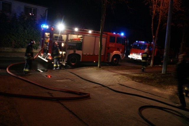 Pożar w Krotoszynie, jedna osoba w szpitalu