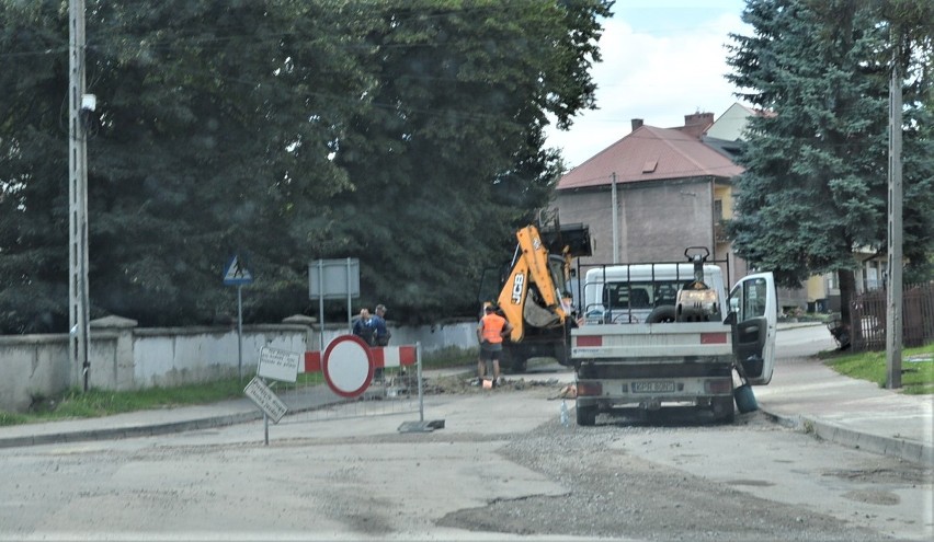 Prace w rejonie skrzyżowania ulic Partyzantów i Wiślanej
