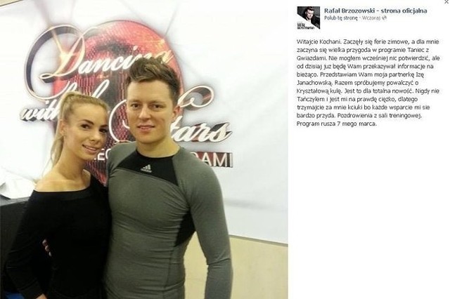 Rafał Brzozowski i Izabela Janachowska na treningu do programu "Dancing with the stars. Taniec z gwiazdami". Przypominamy, kto jeszcze zatańczy w Polsatowskiej wersji show!KTO Z KIM ZATAŃCZY W "DANCING WITH THE STARS. TANIEC Z GWIAZDAMI"? [GALERIA](fot. screen Facebook.com)