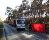Kuźnica Zbąska: Wypadek motocyklisty na drodze pomiędzy Nowym Tomyślem a Wolsztynem [ZDJĘCIA]