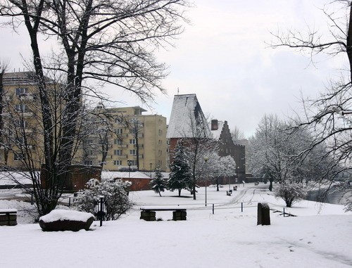 Zdjecia Slupska przysypanego śniegiem. (Fot. Kamil Nagórek)