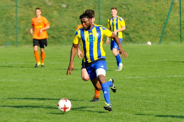 Andre Gwaze był jednym z liderów Piasta w meczu przeciwko Małejpanwi. Udokumentował to m.in. bramką na 2-0.