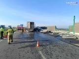 Wypadek na autostradzie A1 w pobliżu Częstochowy - kobieta trafiła do szpitala. Wyznaczono objazdy