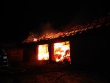 Pożar stodoły w Szewcach pod Piotrkowem Kujawskim