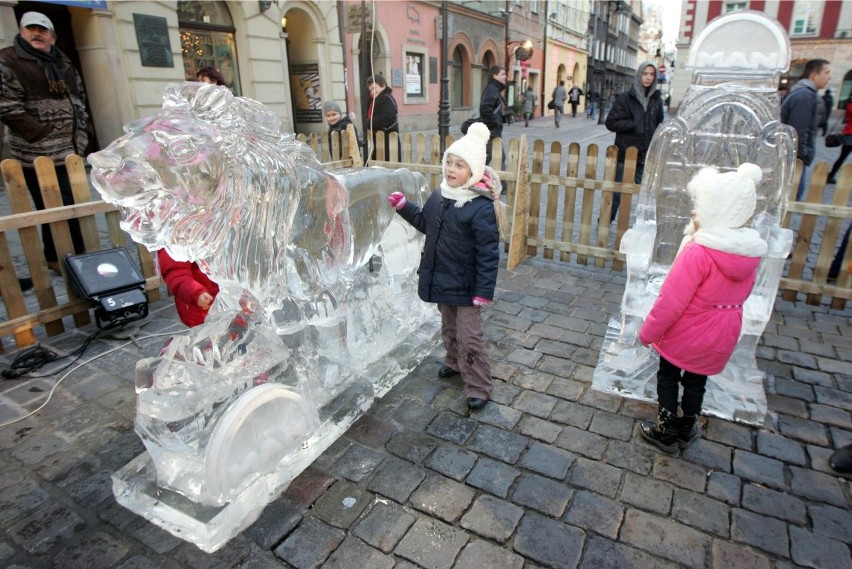 Rzeźby lodowe w Poznaniu - tak było w poprzednich latach