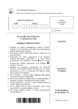 MATURA 2013 z CKE. Matematyka - poziom podstawowy [ARKUSZE, ODPOWIEDZI]