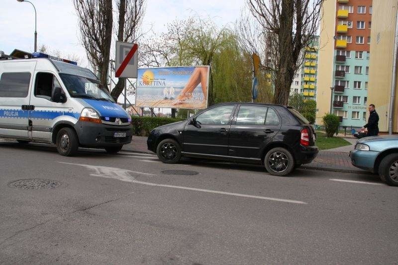 Kolizja na ul. Prądzyńskiego w Ostrołęce