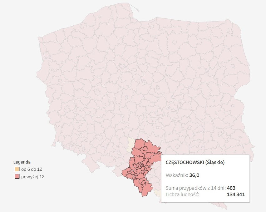 Jak wygląda sytuacja epidemiologiczna w poszczególnych...