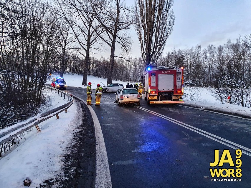 Wypadek w Jeżowie 13.02.2021