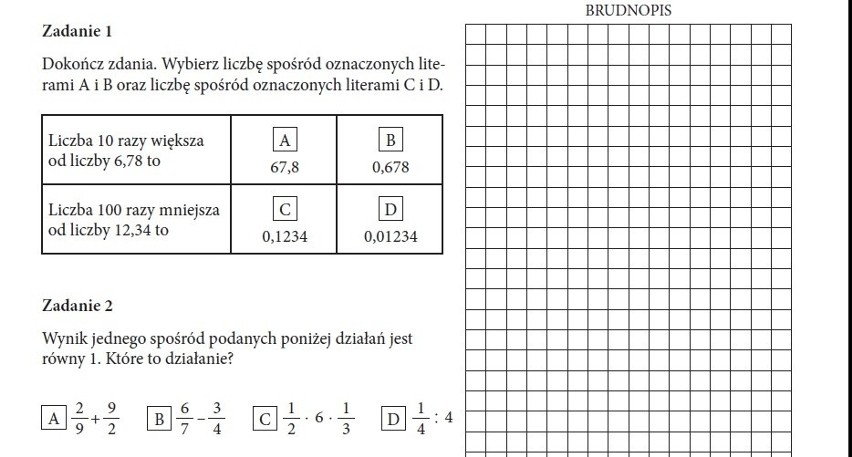 Sprawdzian piątoklasisty 2015 - matematyka [ARKUSZE]